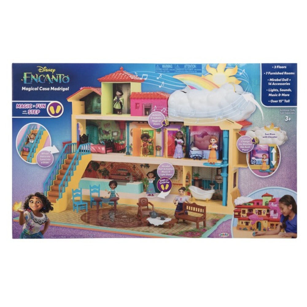 Disney Encanto Magical Casa Madrigal Dollhouse Playset Lights Sounds and 14 Accs